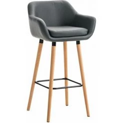 CLP Tabouret De Bar Grant Similicuir Gris