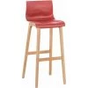 CLP Tabouret De Bar Hoover Nature Rouge 2 CLP Tabouret De Bar Hoover Nature Rouge -banc et tabouret Soldes Boutique 10498692 1