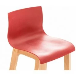 CLP Tabouret De Bar Hoover Nature Rouge -banc et tabouret Soldes Boutique 10498692 5