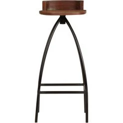 VidaXL Tabourets De Bar 2 Pcs Bois De Récupération Massif - Brun 9 VidaXL Tabourets De Bar 2 Pcs Bois De Récupération Massif - Brun -banc et tabouret Soldes Boutique 10553114 3