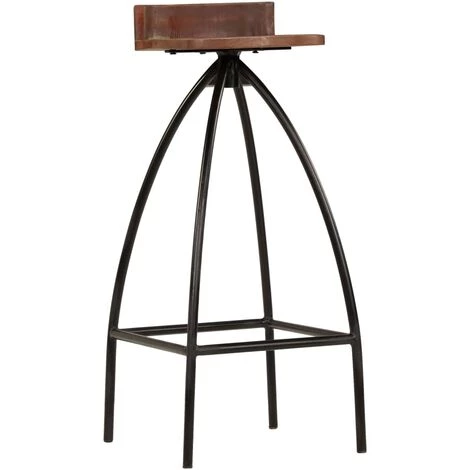 VidaXL Tabourets De Bar 2 Pcs Bois De Récupération Massif - Brun 6 VidaXL Tabourets De Bar 2 Pcs Bois De Récupération Massif - Brun – Image 4