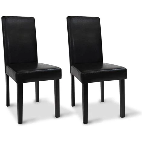 IDMARKET Lot De 2 Chaises HANNAH Noires Pour Salle à Manger - Noir 4 IDMARKET Lot De 2 Chaises HANNAH Noires Pour Salle à Manger - Noir – Image 2