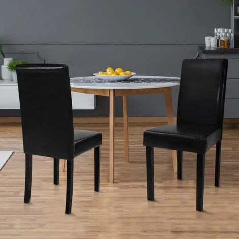 IDMARKET Lot De 2 Chaises HANNAH Noires Pour Salle à Manger - Noir 5 IDMARKET Lot De 2 Chaises HANNAH Noires Pour Salle à Manger - Noir – Image 3