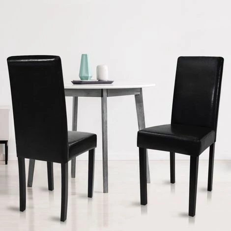 IDMARKET Lot De 2 Chaises HANNAH Noires Pour Salle à Manger - Noir 7 IDMARKET Lot De 2 Chaises HANNAH Noires Pour Salle à Manger - Noir – Image 5