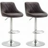 CLP Lot De 2 Tabourets De Bar Lazio Similicuir Marron 1 CLP Lot De 2 Tabourets De Bar Lazio Similicuir Marron -banc et tabouret Soldes Boutique 10741067 1