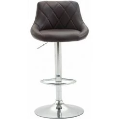 CLP Lot De 2 Tabourets De Bar Lazio Similicuir Marron -banc et tabouret Soldes Boutique 10741067 3