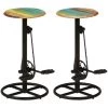 Chaises De Bar 2 Pcs Bois Massif De Récupération VidaXL -banc et tabouret Soldes Boutique 10976654 1
