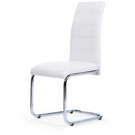 IDMARKET Lot De 4 Chaises MIA Blanches Pour Salle à Manger - Blanc 6 IDMARKET Lot De 4 Chaises MIA Blanches Pour Salle à Manger - Blanc – Image 4