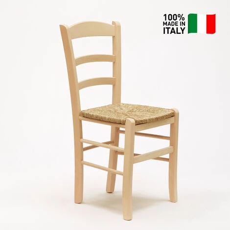 AHD AMAZING HOME DESIGN Chaise En Bois Et Assise En Paille Pour Salle à Manger Bar Et Restaurant Paesana | Bois Neutre 5 AHD AMAZING HOME DESIGN Chaise En Bois Et Assise En Paille Pour Salle à Manger Bar Et Restaurant Paesana | Bois Neutre – Image 3