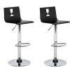 BELIANI Set De 2 Chaises De Bar Transparentes Noires - Transparent -banc et tabouret Soldes Boutique 11186855 1