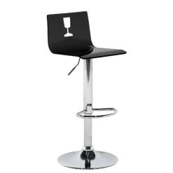 BELIANI Set De 2 Chaises De Bar Transparentes Noires - Transparent -banc et tabouret Soldes Boutique 11186855 4