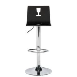 BELIANI Set De 2 Chaises De Bar Transparentes Noires - Transparent -banc et tabouret Soldes Boutique 11186855 5