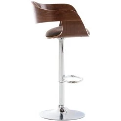 CLP Tabouret De Bar Kingston Tissu Noyer/marron -banc et tabouret Soldes Boutique 11205752 3