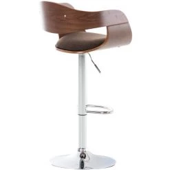 CLP Tabouret De Bar Kingston Tissu Noyer/marron -banc et tabouret Soldes Boutique 11205752 4