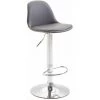CLP Tabouret De Bar Kiel Assise Et Dossier Rembourrés Similicuir Gris Métal Chromé -banc et tabouret Soldes Boutique 11265902 1