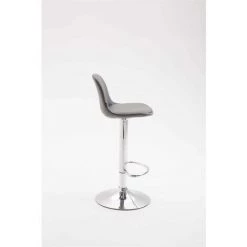 CLP Tabouret De Bar Kiel Assise Et Dossier Rembourrés Similicuir Gris Métal Chromé -banc et tabouret Soldes Boutique 11265902 3