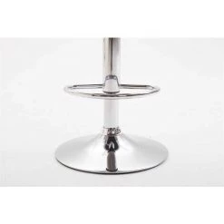 CLP Tabouret De Bar Kiel Assise Et Dossier Rembourrés Similicuir Gris Métal Chromé -banc et tabouret Soldes Boutique 11265902 4