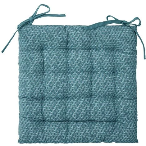 HOMEMAISON Galette De Chaise Imprimée Et Matelassée à Nouettes Canard 38 X 38 Cm - Canard 3 HOMEMAISON Galette De Chaise Imprimée Et Matelassée à Nouettes Canard 38 X 38 Cm - Canard