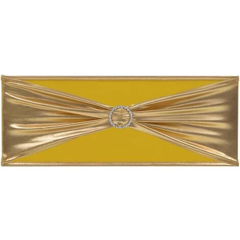 VidaXL Ruban élastique De Chaise 25 Pcs Avec Boucle à Diamants Doré - Or 4 VidaXL Ruban élastique De Chaise 25 Pcs Avec Boucle à Diamants Doré - Or – Image 2
