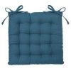 PEGANE Lot De 2 Galettes De Chaise En Coton Et Polyester Coloris Bleu Canard - Dim : L 38 X L 38 Cm 1 PEGANE Lot De 2 Galettes De Chaise En Coton Et Polyester Coloris Bleu Canard - Dim : L 38 X L 38 Cm -banc et tabouret Soldes Boutique 12220109 1