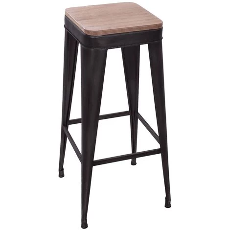 ATMOSPHERA Tabouret De Bar En Métal Joris - H. 80 Cm - 39 X 39 X 80 3 ATMOSPHERA Tabouret De Bar En Métal Joris - H. 80 Cm - 39 X 39 X 80
