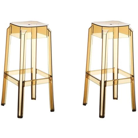 CLP Lot De 2 Tabourets De Bar Fox Ambre 3 CLP Lot De 2 Tabourets De Bar Fox Ambre