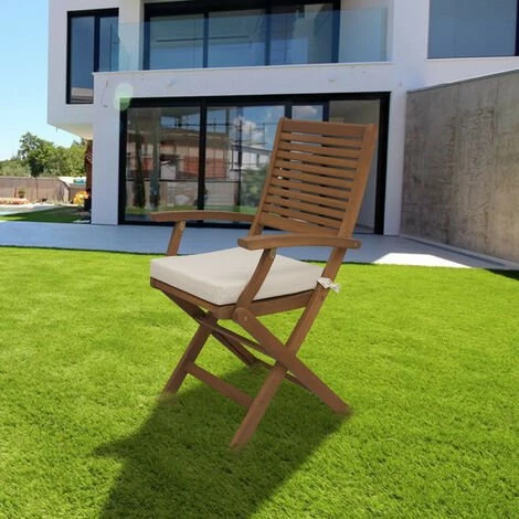 Coussin Pour Chaise Chillvert Hampton Carré 40x40x5 Cm Beige Déhoussable 6 Coussin Pour Chaise Chillvert Hampton Carré 40x40x5 Cm Beige Déhoussable – Image 4