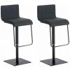 CLP Lot De 2 Tabourets De Bar Limon Tissu Gris Foncé Noir -banc et tabouret Soldes Boutique 12983427 1