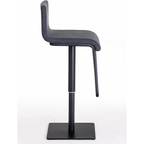 CLP Lot De 2 Tabourets De Bar Limon Tissu Gris Foncé Noir 6 CLP Lot De 2 Tabourets De Bar Limon Tissu Gris Foncé Noir – Image 4