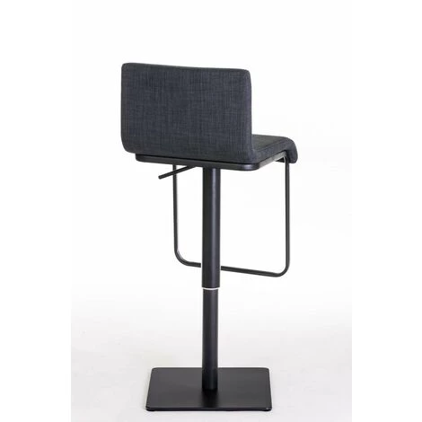 CLP Lot De 2 Tabourets De Bar Limon Tissu Gris Foncé Noir 7 CLP Lot De 2 Tabourets De Bar Limon Tissu Gris Foncé Noir – Image 5