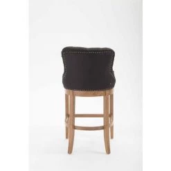 CLP Lot De 2 Tabourets De Bar Lakewood En Tissu Noir Antique Clair 11 CLP Lot De 2 Tabourets De Bar Lakewood En Tissu Noir Antique Clair -banc et tabouret Soldes Boutique 12983466 5