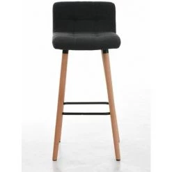 CLP Lot De 2 Tabourets De Bar Lincoln V2 Tissu Gris Foncé -banc et tabouret Soldes Boutique 12987861 2