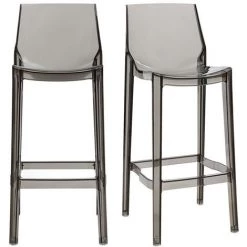 MILIBOO Tabouret De Bar Design Lot De 2 YLAK - Gris - Gris