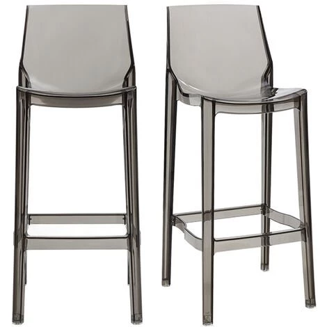 MILIBOO Tabouret De Bar Design Lot De 2 YLAK - Gris - Gris 3 MILIBOO Tabouret De Bar Design Lot De 2 YLAK - Gris - Gris