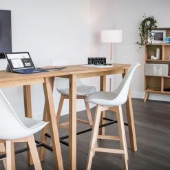 MILIBOO Tabourets De Bar Design Bois 75 Cm (lot De 2) PAULINE - Blanc - Blanc -banc et tabouret Soldes Boutique 13151164 5