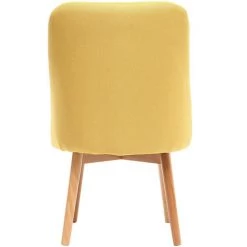 MILIBOO Chaise Scandinave Tissu Pieds Bois LIV - Jaune - Jaune 8 MILIBOO Chaise Scandinave Tissu Pieds Bois LIV - Jaune - Jaune -banc et tabouret Soldes Boutique 13151285 3