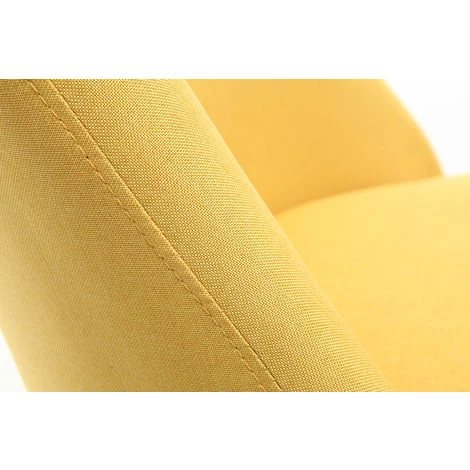 MILIBOO Chaise Scandinave Tissu Pieds Bois LIV - Jaune - Jaune 6 MILIBOO Chaise Scandinave Tissu Pieds Bois LIV - Jaune - Jaune – Image 4
