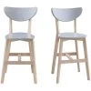 MILIBOO Tabourets De Bar Scandinave Bois 65cm (lot De 2) LEENA - Gris - Gris -banc et tabouret Soldes Boutique 13151317 1