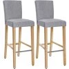 SONGMICS Lot De 2 Tabourets De Bar, Avec Dossier Et Repose-Pieds, Chaise Haute Et Rembourrée, Surface En Lin, Hauteur D’Assise De 76 Cm, Pieds En Bois Massif, Gris Clair Et Couleur Naturel LDC31GYX - Gris Clair 1 SONGMICS Lot De 2 Tabourets De Bar, Avec Dossier Et Repose-Pieds, Chaise Haute Et Rembourrée, Surface En Lin, Hauteur D’Assise De 76 Cm, Pieds En Bois Massif, Gris Clair Et Couleur Naturel LDC31GYX - Gris Clair -banc et tabouret Soldes Boutique 13218460 1