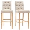 MILIBOO Tabourets De Bar En Tissu H75 Cm (lot De 2) RIVOLI - Naturel - Naturel -banc et tabouret Soldes Boutique 13257189 1