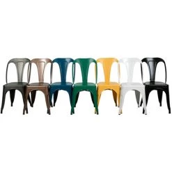 RENDEZ VOUS DéCO Chaise Indus Jaune Mat (lot De 2) - Jaune -banc et tabouret Soldes Boutique 13314741 5