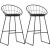 Chaises De Bar 2 Pcs Similicuir Noir VidaXL -banc et tabouret Soldes Boutique 13408553 1