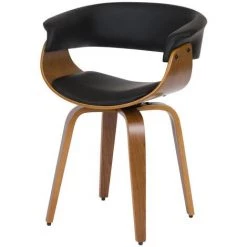 RENDEZ VOUS DéCO Chaise Noire Basile Avec Accoudoirs - Noir