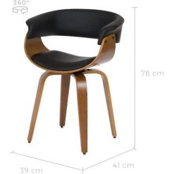 RENDEZ VOUS DéCO Chaise Noire Basile Avec Accoudoirs - Noir -banc et tabouret Soldes Boutique 13677107 3