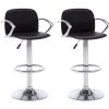 HELLOSHOP26 Lot De Deux Tabourets De Bar Design Chaise Siège Avec Accoudoirs 2 Pcs Similicuir Noir - Noir 1 HELLOSHOP26 Lot De Deux Tabourets De Bar Design Chaise Siège Avec Accoudoirs 2 Pcs Similicuir Noir - Noir -banc et tabouret Soldes Boutique 13776785 1