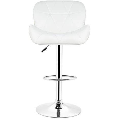 OOBEST Wihobby TANK TABOURETS DE BAR LOT DE 6 BLANC Style Contemporain Réglable En Hauteur De 55 à 75 Cm 6 OOBEST Wihobby TANK TABOURETS DE BAR LOT DE 6 BLANC Style Contemporain Réglable En Hauteur De 55 à 75 Cm – Image 4