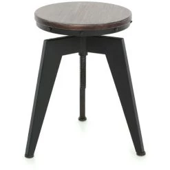 IKayaa Tabouret De Bar En Bois Pin Naturel Style Industriel -banc et tabouret Soldes Boutique 13900634 3