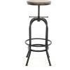 IKayaa Tabouret De Bar Style Industriel Assise En Bois, (Peut Regarder La Video) 1 IKayaa Tabouret De Bar Style Industriel Assise En Bois, (Peut Regarder La Video) -banc et tabouret Soldes Boutique 13900643 1