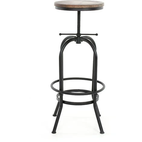 IKayaa Tabouret De Bar Style Industriel Assise En Bois, (Peut Regarder La Video) 3 IKayaa Tabouret De Bar Style Industriel Assise En Bois, (Peut Regarder La Video)