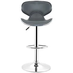 OOBEST Lot De 2 Tabourets De Bar - Gris - Hauteur Réglable - Rotatif à 360° -banc et tabouret Soldes Boutique 13935084 2